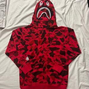 BAPE Camo Red Zip Hoodie